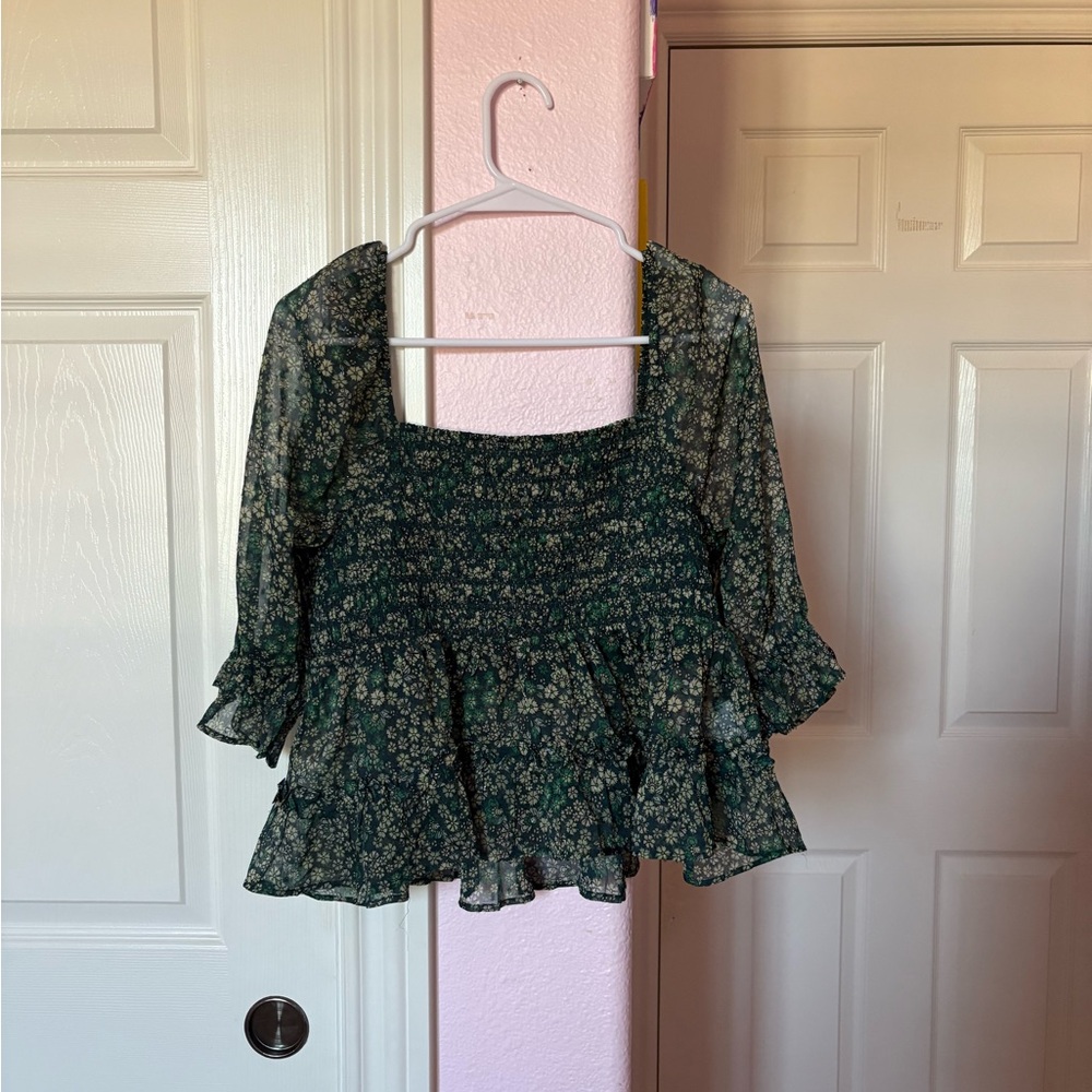American Eagle Green Women's Top/Blouse